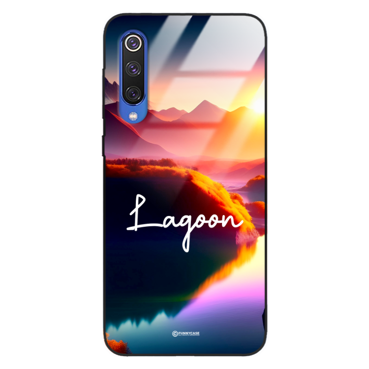 Etui Black Case Glass do XIAOMI Mi 9SE Kosmiczne Modern ST_IMK102 Lagoon