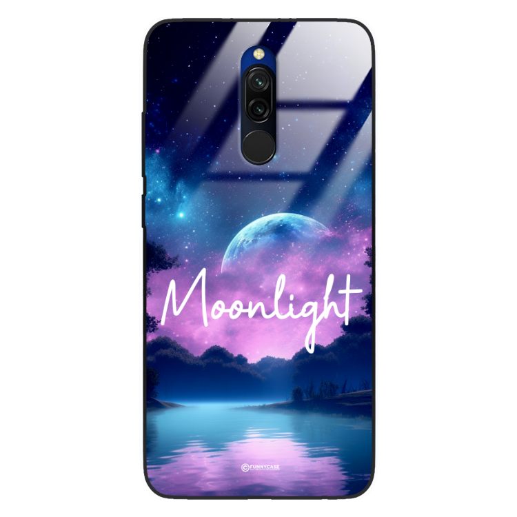 Etui Black Case Glass do XIAOMI REDMI 8 Kosmiczne Modern ST_IMK100 Moonlight