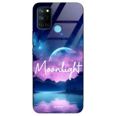 Etui Black Case Glass do REALME 7i C17 Kosmiczne Modern ST_IMK100 Moonlight