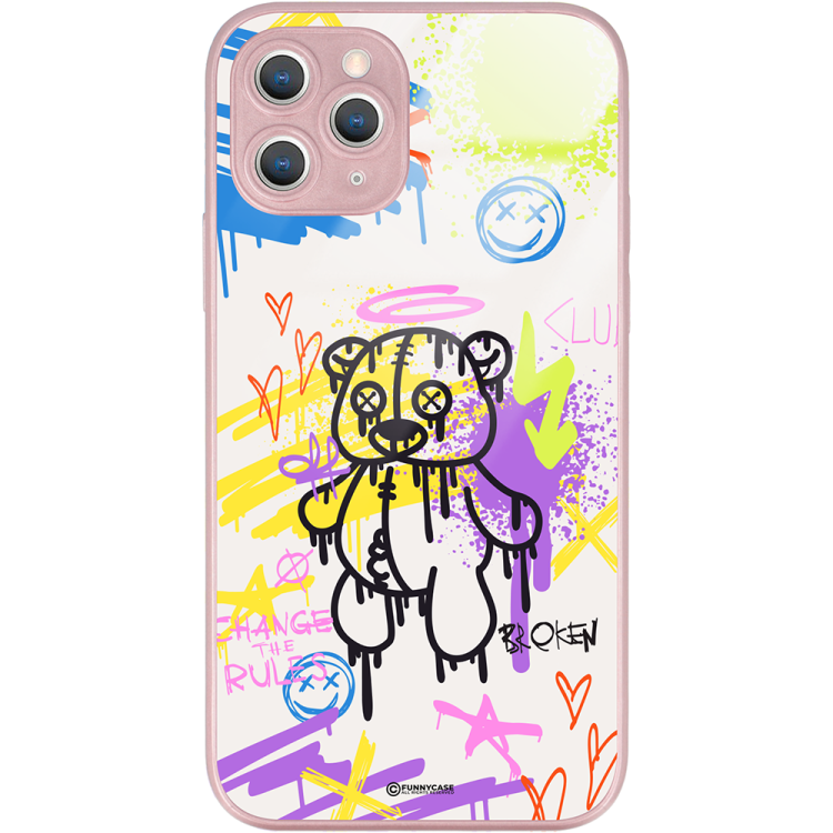 Etui Pink Case Glass do APPLE IPHONE 11 PRO Street Psycho Bears ST_PSY203