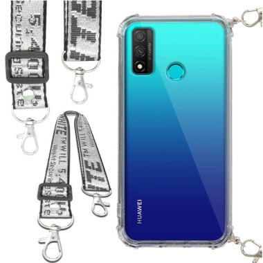 Etui Antishock ze Smyczą Białą HUAWEI P SMART 2020  Ochronne z Uchwytem Top