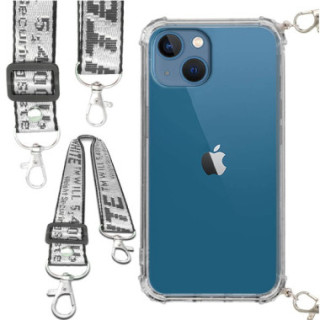 Etui Antishock ze Smyczą Białą APPLE IPHONE 14 Ochronne z Uchwytem Top