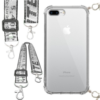 Etui Antishock ze Smyczą Białą APPLE IPHONE 7 PLUS / 8 PLUS Ochronne z Uchwytem Top