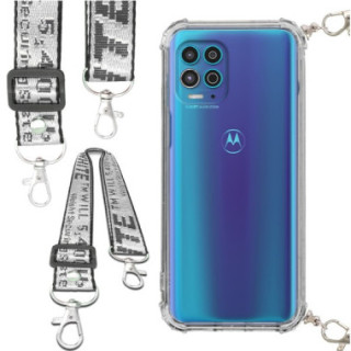 Etui Antishock ze Smyczą Białą MOTOROLA MOTO G100 / EDGE S Ochronne z Uchwytem Top