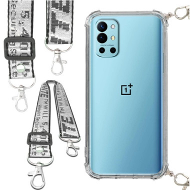 Etui Antishock ze Smyczą Białą ONEPLUS 9R Ochronne z Uchwytem Top