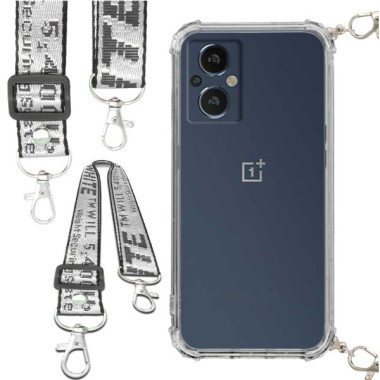 Etui Antishock ze Smyczą Białą ONEPLUS NORD N20 5G Ochronne z Uchwytem Top