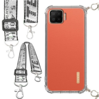 Etui Antishock ze Smyczą Białą OPPO F73 / A73 / F17 Ochronne z Uchwytem Top