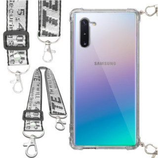 Etui Antishock ze Smyczą Białą SAMSUNG NOTE 10 Ochronne z Uchwytem Top