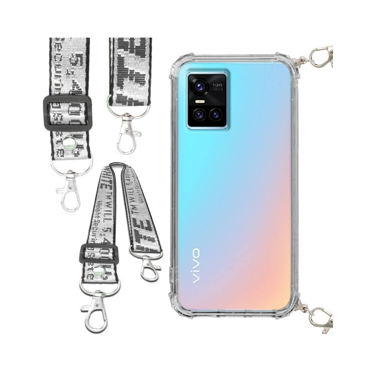 Etui Antishock ze Smyczą Białą VIVO S10 Ochronne z Uchwytem Top