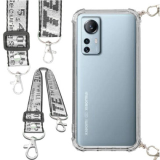 Etui Antishock ze Smyczą Białą XIAOMI 12 LITE Ochronne z Uchwytem Top