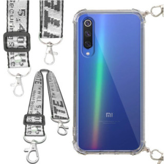 Etui Antishock ze Smyczą Białą XIAOMI MI 9SE Ochronne z Uchwytem Top