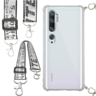 Etui Antishock ze Smyczą Białą XIAOMI Mi NOTE 10 / 10 PRO Ochronne z Uchwytem Top