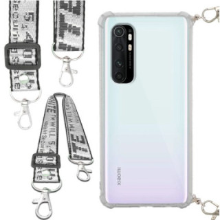 Etui Antishock ze Smyczą Białą XIAOMI MI NOTE 10 LITE Ochronne z Uchwytem Top