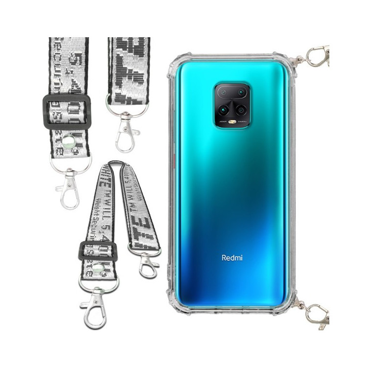 Etui Antishock ze Smyczą Białą XIAOMI REDMI 10X / 10X 5G Ochronne z Uchwytem Top