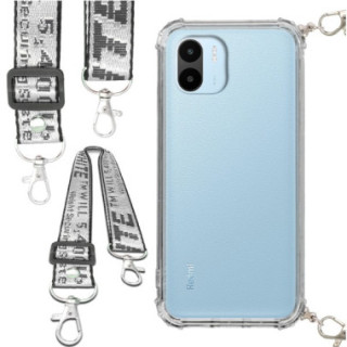 Etui Antishock ze Smyczą Białą XIAOMI REDMI A1 Ochronne z Uchwytem Top