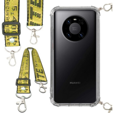 Antishock Etui do HUAWEI MATE 40 PRO Ochronne Smycz Żółta