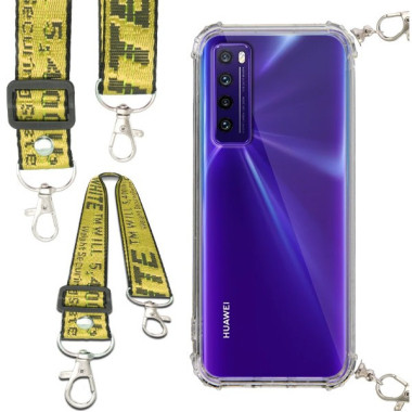 Antishock Etui do HUAWEI NOVA 7 Ochronne Smycz Żółta