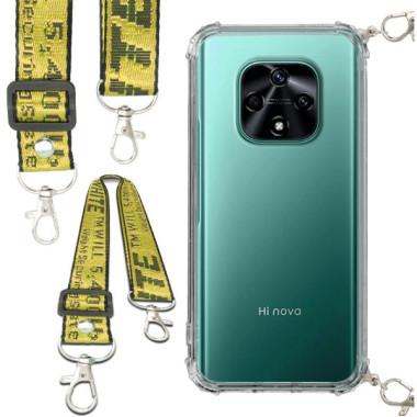 Antishock Etui do HUAWEI NOVA 9z 5G  Ochronne Smycz Żółta