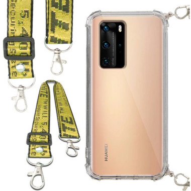 Antishock Etui do HUAWEI P40 PRO Ochronne Smycz Żółta