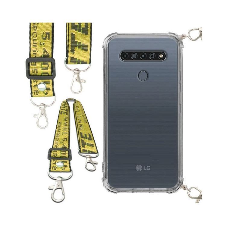 Antishock Etui do LG K61 Ochronne Smycz Żółta