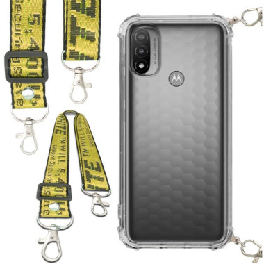 Antishock Etui do MOTOROLA E20 / E30 / E40 Ochronne Smycz Żółta