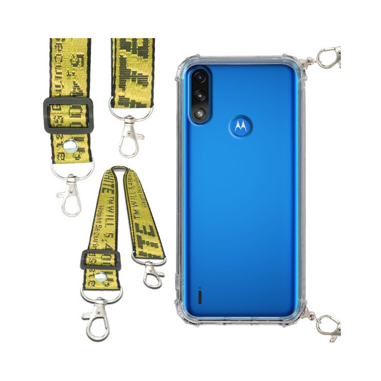 Antishock Etui do MOTOROLA MOTO E7 POWER / E7I POWER Ochronne Smycz Żółta