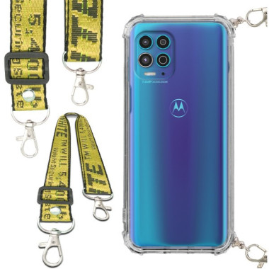 Antishock Etui do MOTOROLA MOTO G100 / EDGE S Ochronne Smycz Żółta