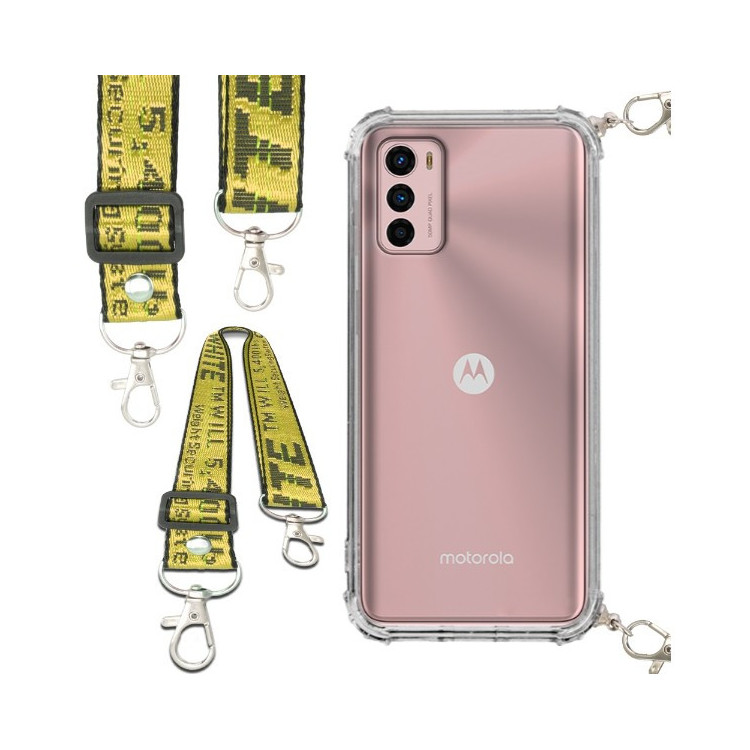 Antishock Etui do MOTOROLA MOTO G42 Ochronne Smycz Żółta