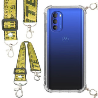 Antishock Etui do MOTOROLA MOTO G51 5G  Ochronne Smycz Żółta