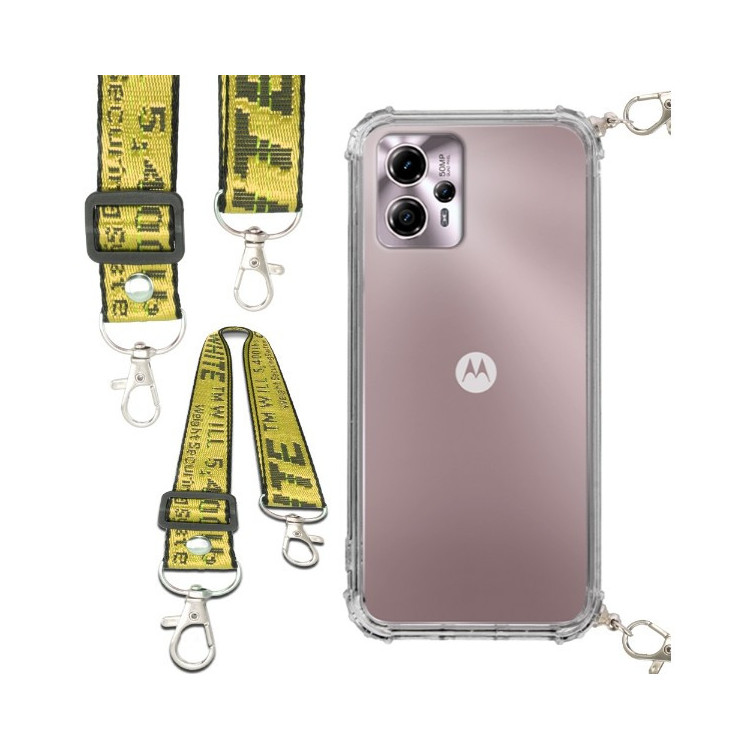 Antishock Etui do MOTOROLA G13 / G23 / G53 Ochronne Smycz Żółta