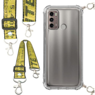 Antishock Etui do MOTOROLA MOTO G60 / G40 FUSION Ochronne Smycz Żółta