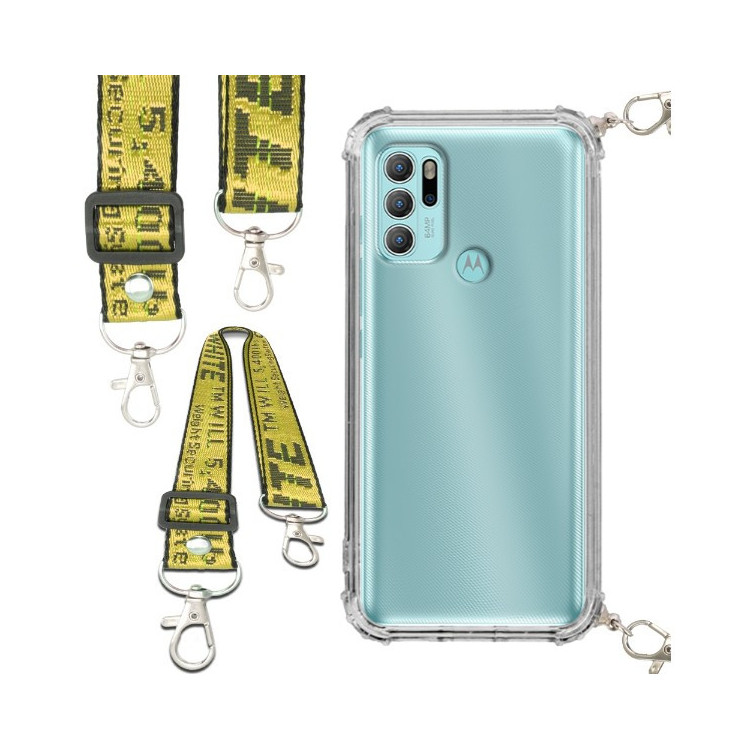 Antishock Etui do MOTOROLA MOTO G60s Ochronne Smycz Żółta