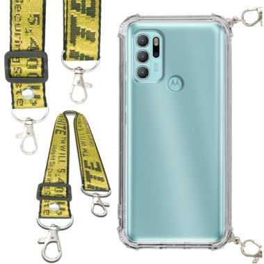 Antishock Etui do MOTOROLA MOTO G60s Ochronne Smycz Żółta