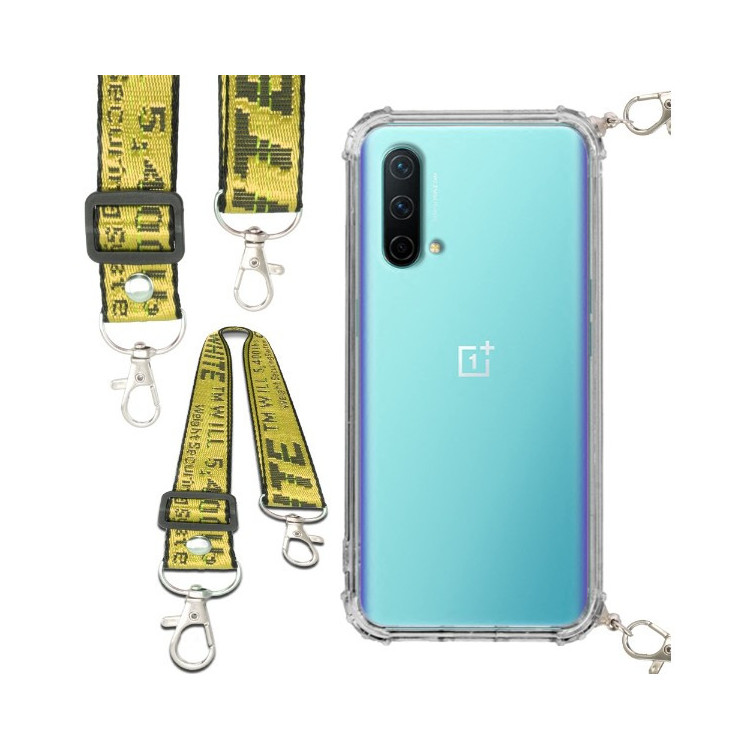 Antishock Etui do ONEPLUS NORD CE 5G Ochronne Smycz Żółta