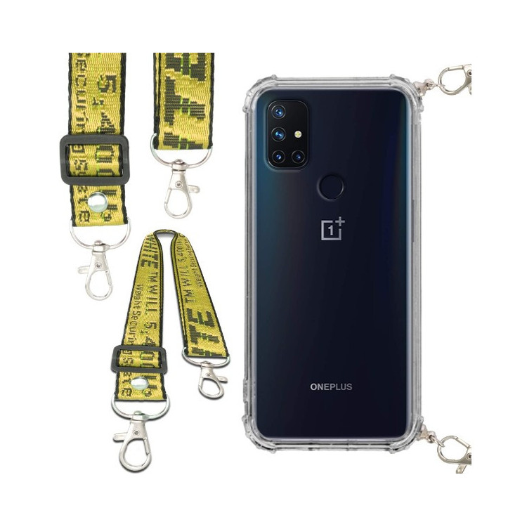 Antishock Etui do ONEPLUS NORD N10 5G Ochronne Smycz Żółta