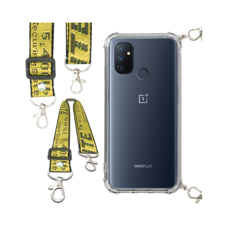 Antishock Etui do ONEPLUS NORD N100 Ochronne Smycz Żółta