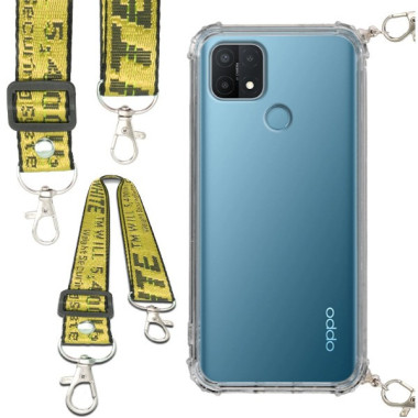 Antishock Etui do OPPO A15 / A15S / A35 Ochronne Smycz Żółta