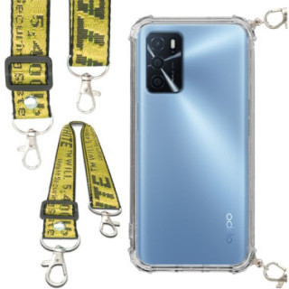 Antishock Etui do OPPO A16 / A16S / A54S Ochronne Smycz Żółta