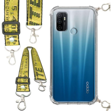 Antishock Etui do OPPO A32 Ochronne Smycz Żółta