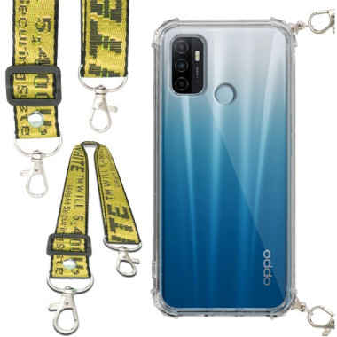 Antishock Etui do OPPO A53 Ochronne Smycz Żółta