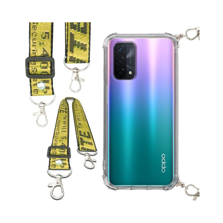 Antishock Etui do OPPO A93 5G Ochronne Smycz Żółta