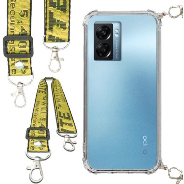 Antishock Etui do OPPO K10 5G Ochronne Smycz Żółta