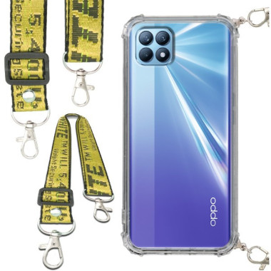 Antishock Etui do OPPO RENO 4 SE Ochronne Smycz Żółta