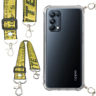 Antishock Etui do OPPO RENO 6 Ochronne Smycz Żółta