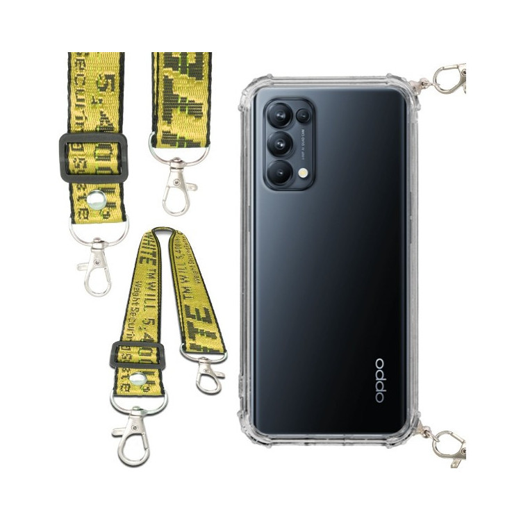 Antishock Etui do OPPO RENO 6 Ochronne Smycz Żółta