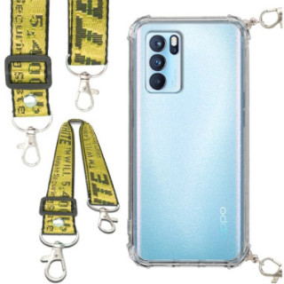 Antishock Etui do OPPO RENO 6 5G Ochronne Smycz Żółta