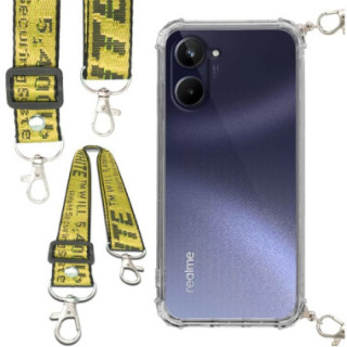 Antishock Etui do REALME 10 4G Ochronne Smycz Żółta