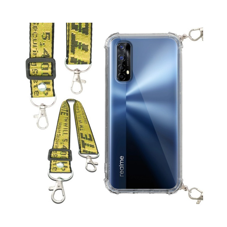 Antishock Etui do REALME 7 Ochronne Smycz Żółta