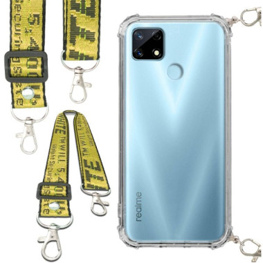 Antishock Etui do REALME 7I / C12 RMX 2193 Ochronne Smycz Żółta