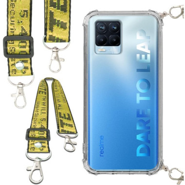 Antishock Etui do REALME 8 / 8 PRO Ochronne Smycz Żółta